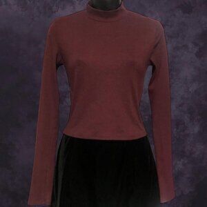 Garage Ribbed Mockneck Top